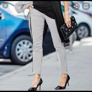 NWT Cabi Check Black & White Trouser Pants Size 4